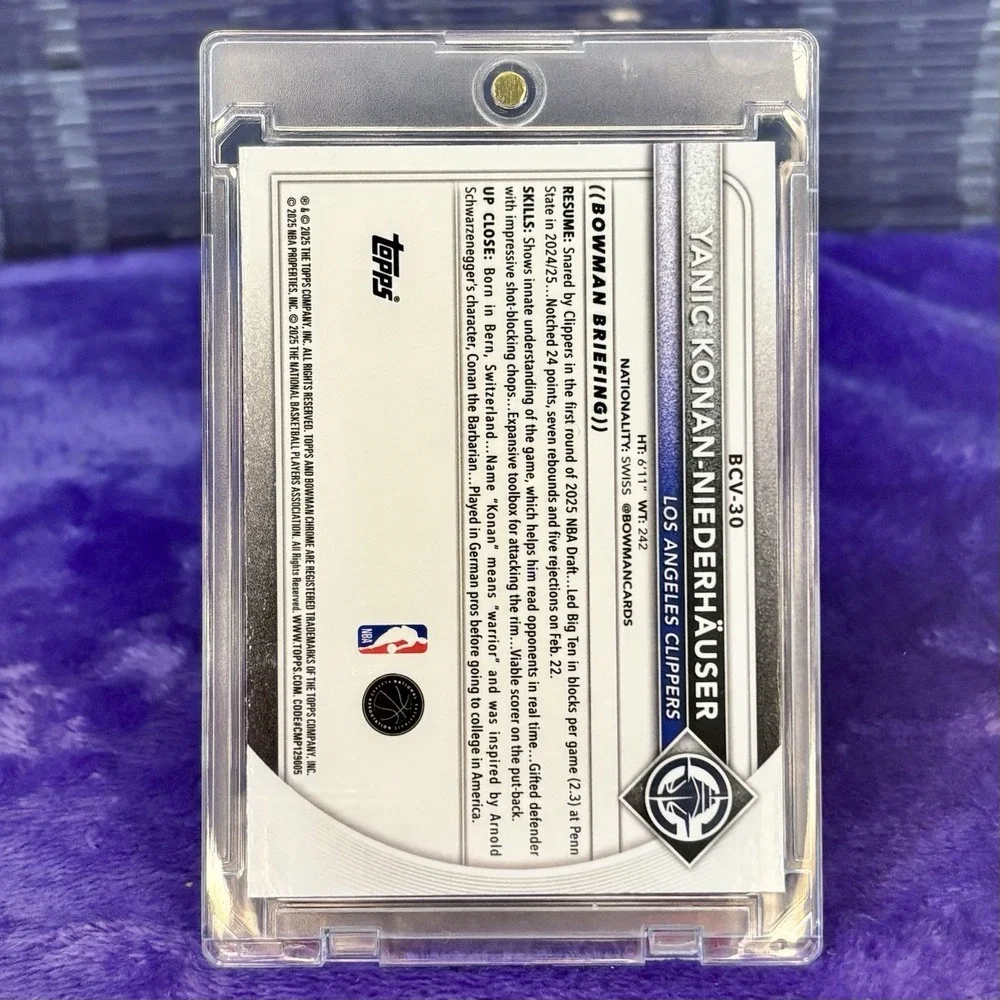 2025-26 Topps Bowman - Yanic Konan-Niederhauser #BCV-30 Reptilian Refractor (RC)